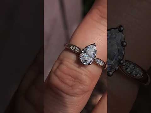 Pear Moissanite Octet 8-prong Engagement Ring ring video