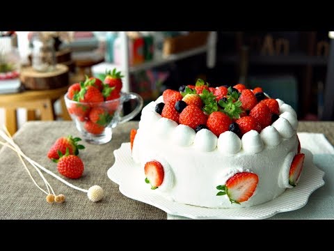 딸기쇼트케이크/ 딸기 생크림 케이크 만들기(<strong>strawberry</strong> <strong>shortcake</strong>,꼬마츄츄)