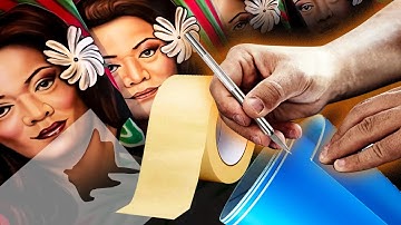 How to Make Airbrush Stencils Art Spray Paint Stencils Using Stencil Vinyl Masking Tape and Paper