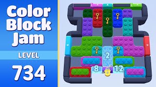 Color Block Jam Level 734 | Every Puzzle Solved! 🎯