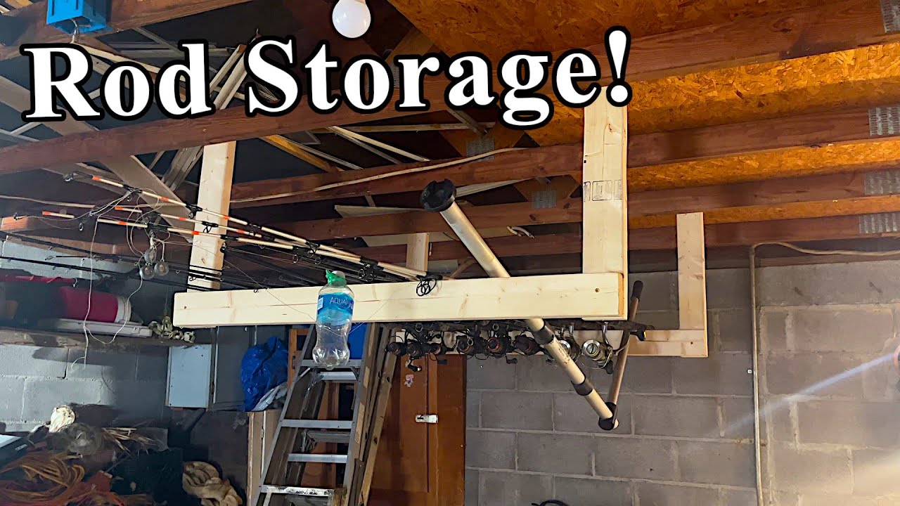 Easy Garage Fishing Rod Storage Build 