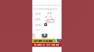 ECET 2025 Maths Guide | How to Score High & Get the Best Rank! 🚀 | Q-207 Explained