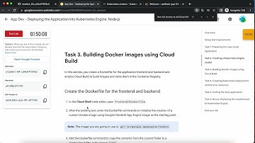 App Dev - Deploying the Application into Kubernetes Engine: Node.js