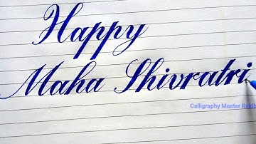 Happy Maha Shivratri writing style | Cursivewriting