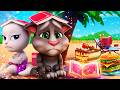 Talking Tom 😱🍰 食べられる本フェスティバル！Edible Book Festival! 😋Sweet Stories Come to Life! 😂 Super Toons TV アニメ