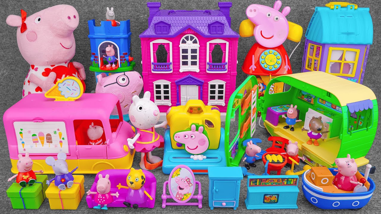 95 Minutes of Satisfying ASMR Unboxing | Adorable Peppa Pig Villa & Caravan Playset