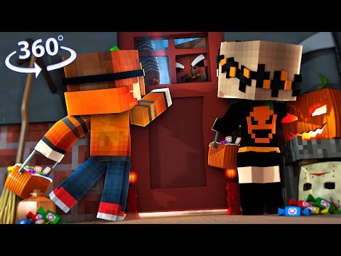 ESCAPE! The CRAZY GRANNY! - 360° Minecraft Horror Roleplay 