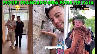 Lucas Rangel almoçando fora com o Bley + Ficando trancado pra fora de casa + Mesversário da Mia