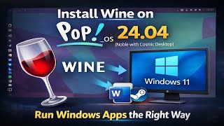 Install Wine on Pop!_OS 24.04 (Noble with Cosmic Desktop) – Run Windows Apps the Right Way