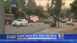 Laurel Canyon Boulevard About To Reopen After Water Main Break