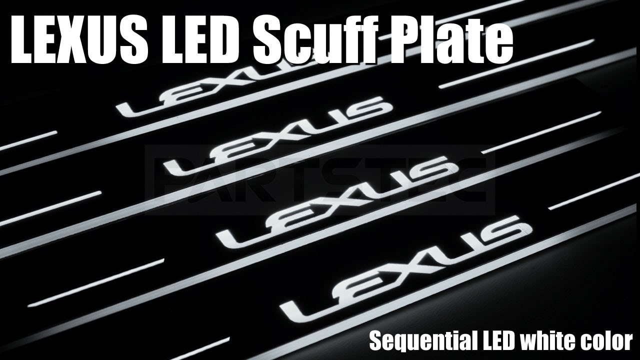 40系レクサス☆LSスカッフプレート レクサス LEXUS LS専用 流れる LED スカッフプレート 選べる3色