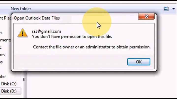 How to Fix Outlook error During Import PST File "You Don't Have Permission to Open This File"