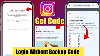 how to login instagram account without backup code | how to get instagram backup code without login