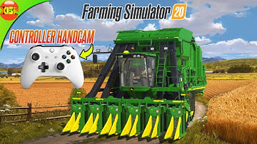 John Deere Cotton Harvester Xbox Controller Handcam Gameplay - Farming Simulator 20