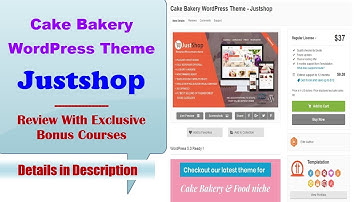 Cake Bakery WordPress Theme - Justshop