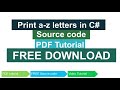 Print a z Letters in C#