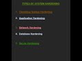 Types of System Hardening #education #windows #microsoft #computer #tech #smartphone #pc