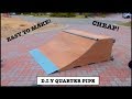 HOW TO BUILD A D.I.Y QUARTER PIPE SKATE RAMP *easiest way*