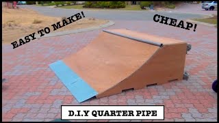 This is our demonstation on how to make a d.i.y quater pipe, 2ft high
by 6ft wide. it took about 2 hours the ramp and costs $250 aud. we
hop...