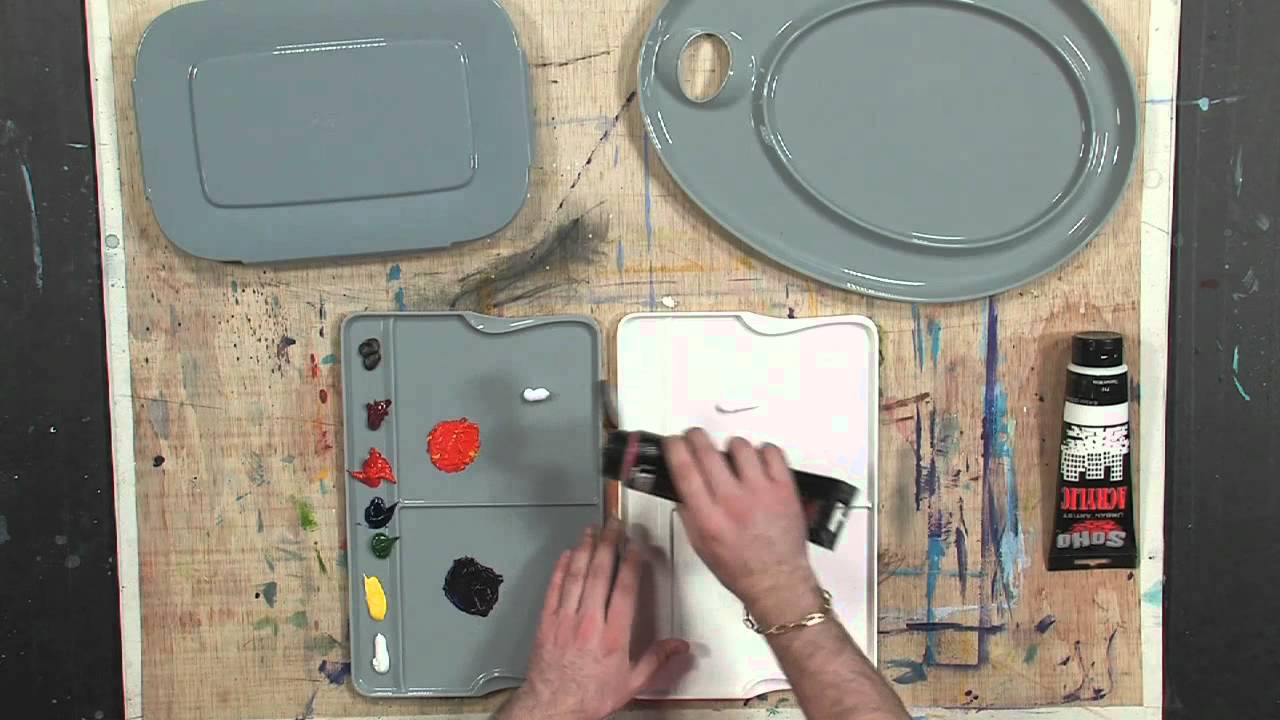 Make your own glass gray palette! Great for acrylics and oil paints. 
