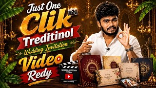 Full Trending Treditinol Wedding Invitations Video Editing|Wedding Invitations VideoEditing Prompts|Sandy Update