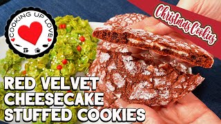 Red Velvet Cheesecake Cookies Recipe | Easy Red Velvet Cookies | Christmas Cookies by Cooking Up Love 276 views 2 years ago 5 minutes, 15 seconds