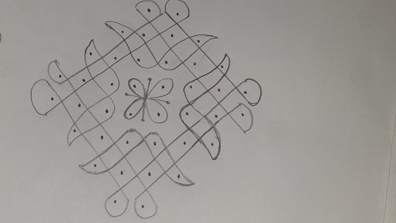 Unique rangoli🌺 |Easy melikala muggulu🌺 |8*2 dots rangoli 🌺