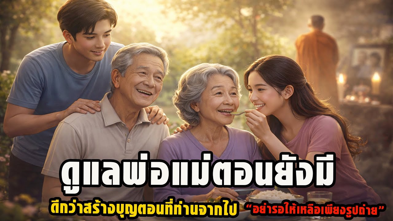 ธรรมะใกล้ตัวที่สุด! ก่อนจะเหลือแค่ความทรงจำ ดูแลผู้มีพระคุณตอนที่ยังมีลมหายใจ| แสงธรรมส่องใจ