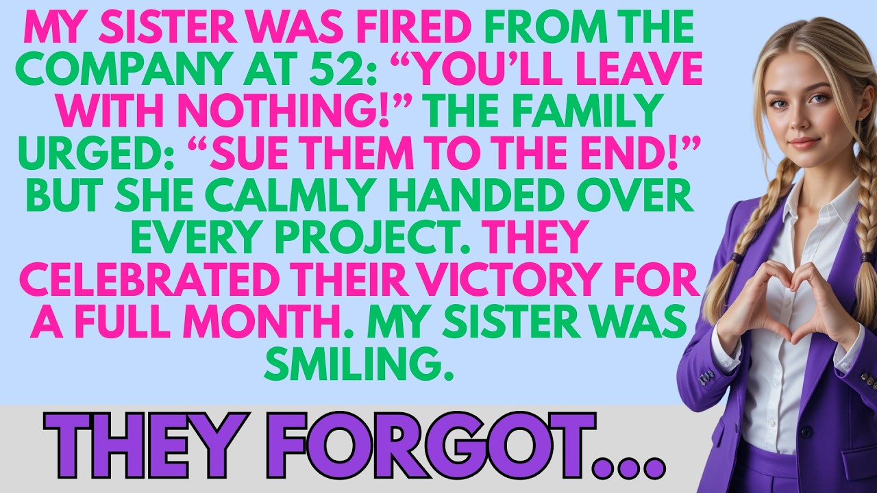 Fired at 52, she smiled and walked away as they celebrated, unaware of what she had set up quietly..