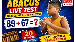🔥 20 Questions - LIVE Answers! 🧠 No Calculator, Only Abacus Power!