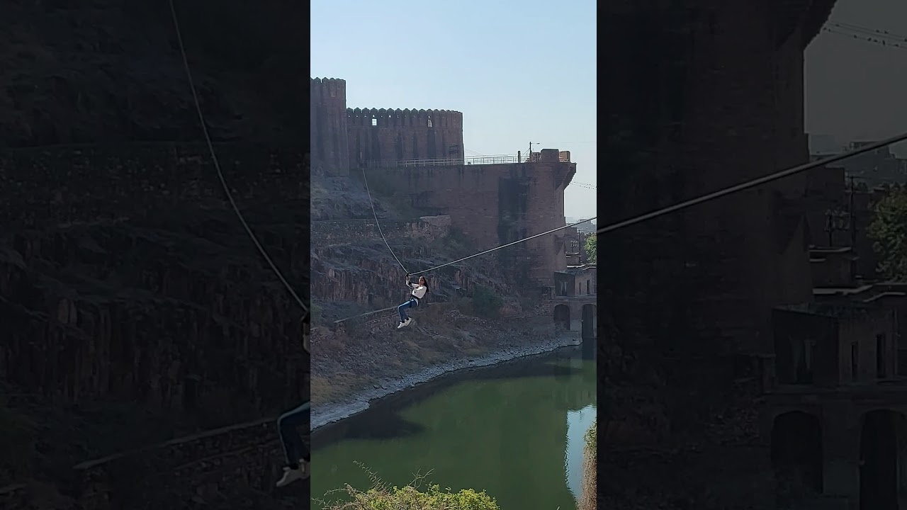 Zip lining experience at Mehrangarh fort, Jodhpur