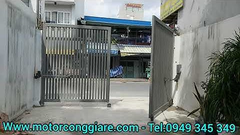 Lắp đặt cửa cổng tự động tại Long An - motor cánh tay đòn