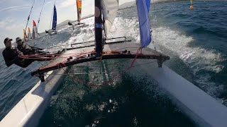 Hobie 16 racing in Mallorca, Spain (race 01) - filmed with GoPro