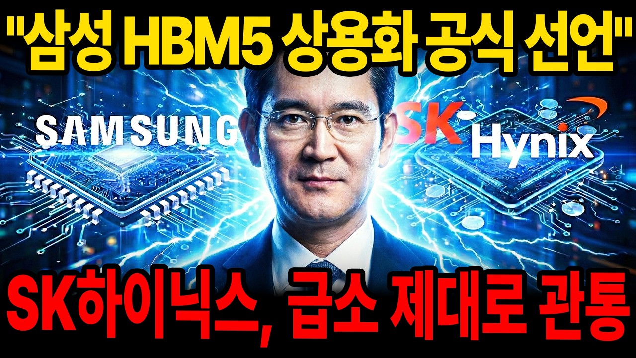 삼성전자 ‘HBM5’ 상용화 공식 선언 SK하이닉스, 급소 제대로 관통했다!