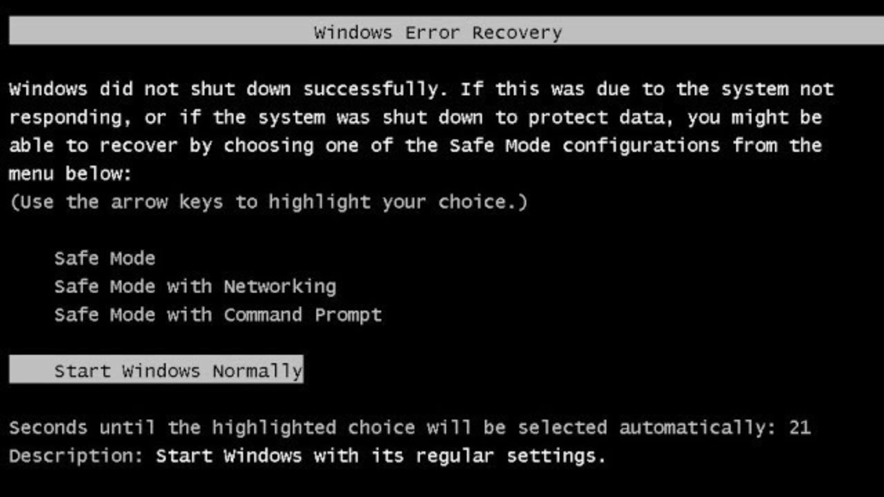 Windows recovered