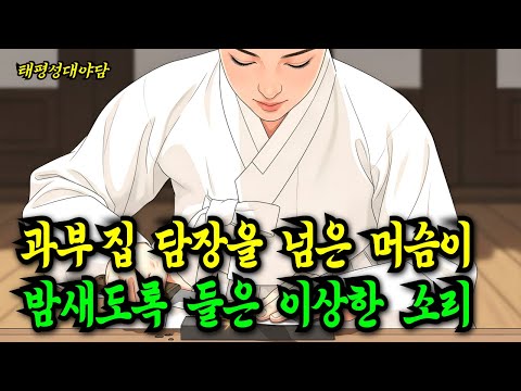 한 머슴이 과부집 담장을 넘어 들어가서 벌어지는 사연? 그리고 과부의 정체는?? / 옛날이야기 오디오북 야담 야사 설화 민담 수면동화