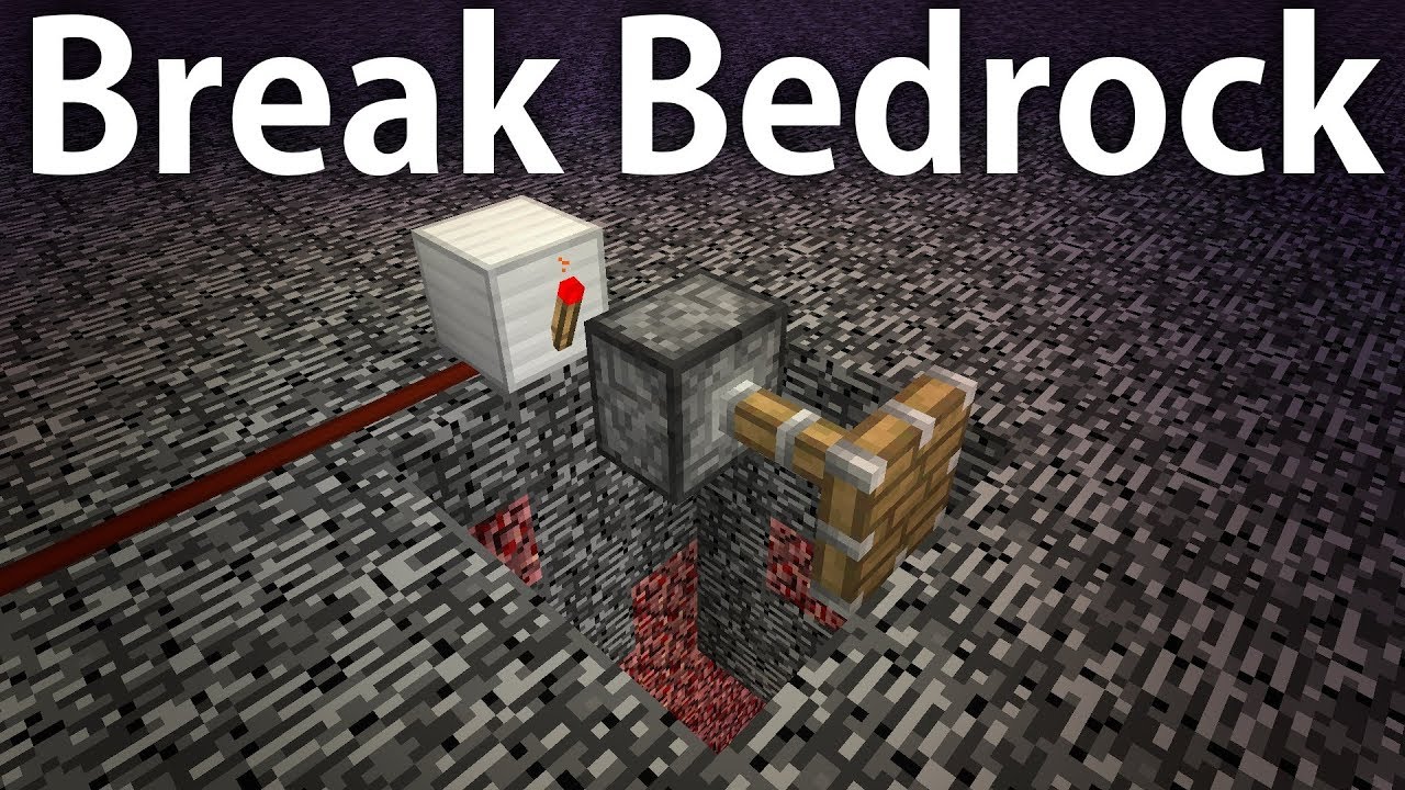 How to Break Bedrock in Minecraft 1.9/1.10/1.11/1.12 - YouTube