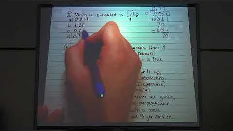 8th Grade Math Review - No Calculator