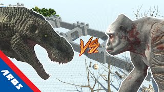 Kong Vs T-Rex With Health Bars Animal Revolt Battle Simulator Please Read The Description