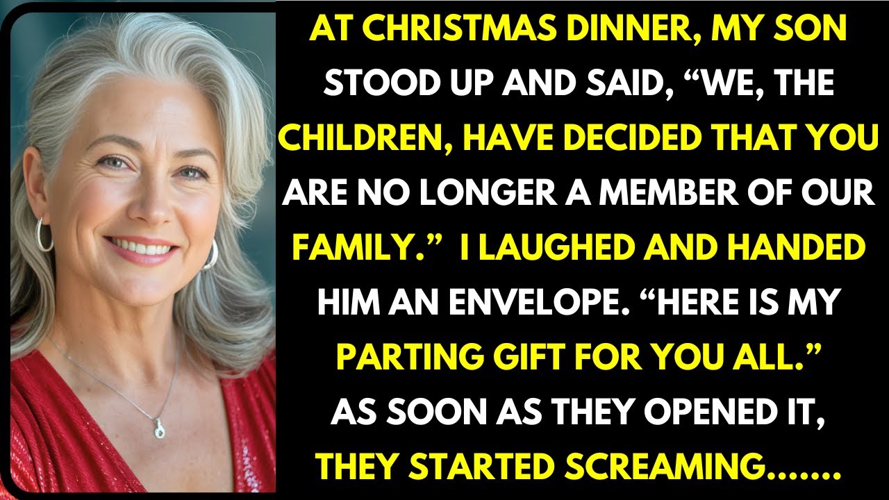 At Christmas Dinner, My Children Disowned Me—Then I Gave Them an Envelope That Made Them Scream....
