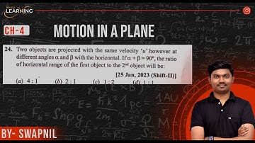 Two objects are projected with the same velocity 