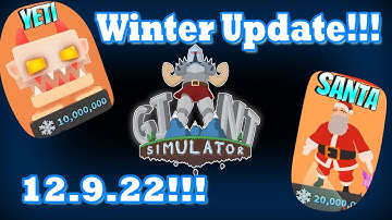 Giant Simulator | Winter Update 2022! | Bonus - New Player tour! #roblox  #giantsimulator  #update