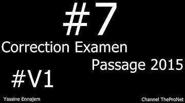 7 - Correction Examen Passage 2015 - V1 (Programmation orientée objet C#) | DARIJA