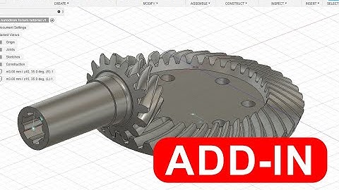 Bevel gears in Fusion 360 - plugin (old version without custom shaft angle)