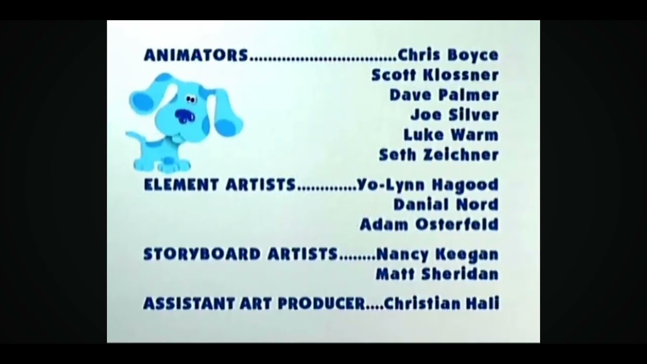 Blue's Clues Credits: What Time Is It For Blue? - YouTube