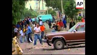 Violence as police try to evict squatters