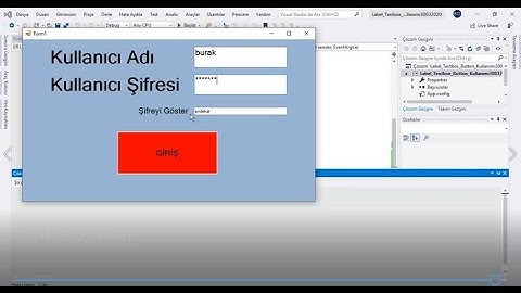 Label-TextBox-Button Kullanımı