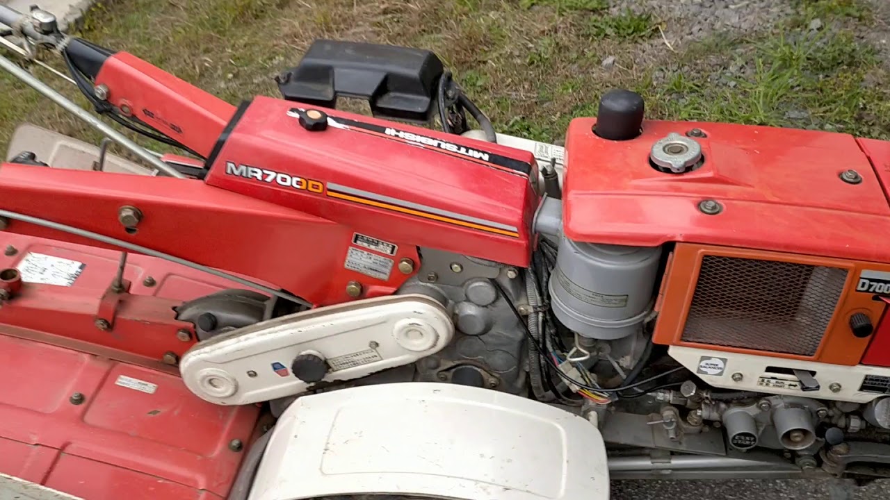 三菱 耕運機 MR700D ② セル始動 - YouTube