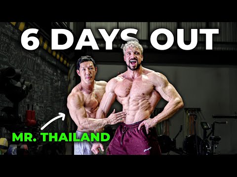 Famous Bodybuilder Mr. Thailand Teaches me how to pose | 6 Days out