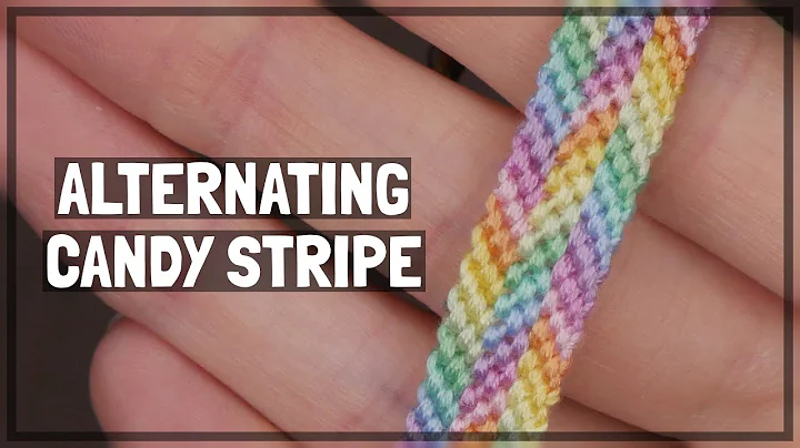Alternating Candy Stripe Friendship Bracelet Tutorial [CC]